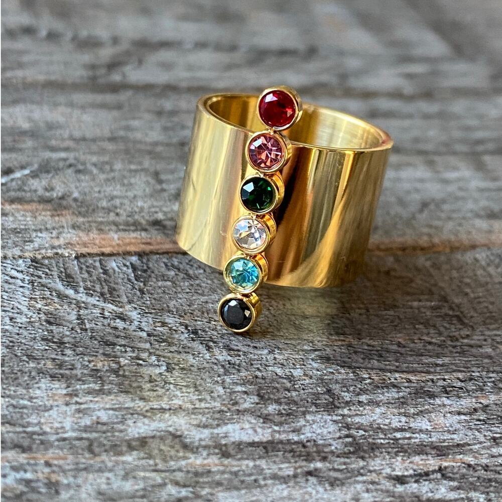 NEW Chakra Gold Statement Ring - Picture 15 of 16